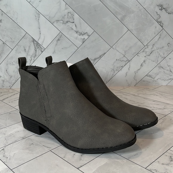 NWT Sun + Stone Womens Boot Booties Shoe Shoes Gray CADEE Zipper Gray 7.5M - Picture 3 of 11